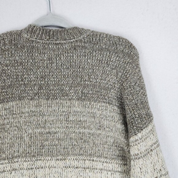 Abercrombie Fitch Sweater Mens Large Tan Oversized Soft Crew Neck Pullover - Picture 10 of 10